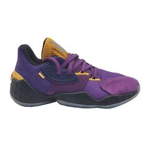 Adidas Harden Vol 4 Su Casa Lakers‎ Men Size 8.5 Purple Gold Sneaker FW7496 New